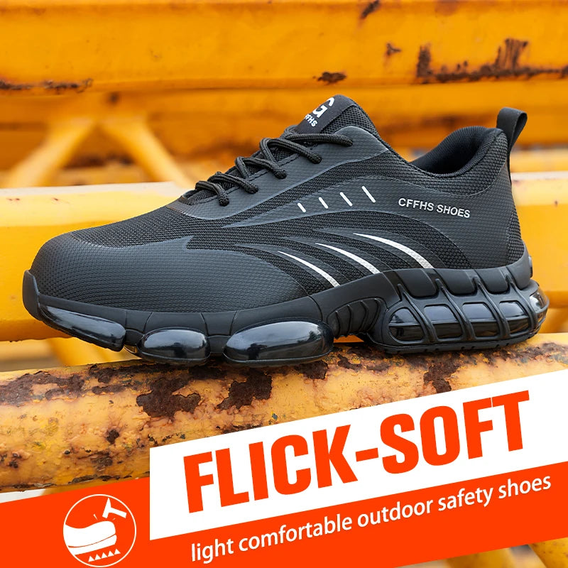 Lightweight and comfortable anti-smash and anti-puncture safety shoes