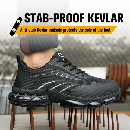 Lightweight and comfortable anti-smash and anti-puncture safety shoes