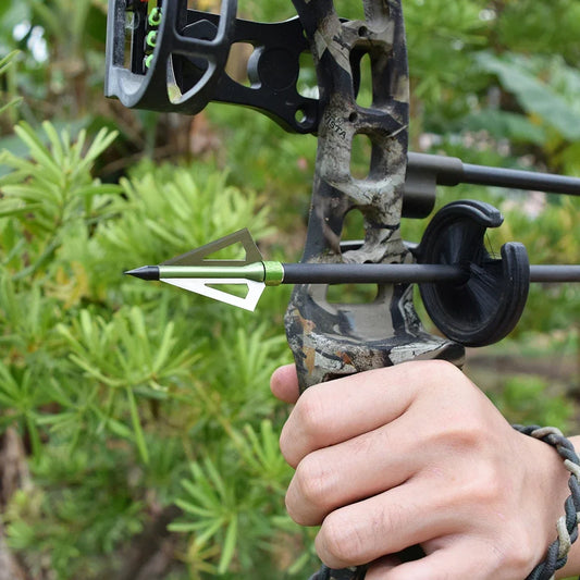 12Pcs 100 Grain Broadheads 3 Blades Tips for Arrows, crossbow Bolts