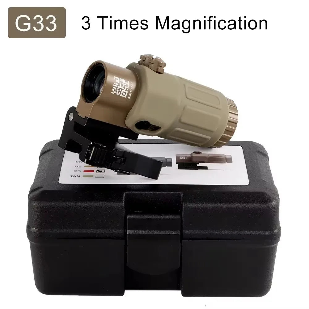 G33 G43 G45 Sight Fixed 3X 5X Magnifier Scope with Switch to Side Quick Detachable QD Mount