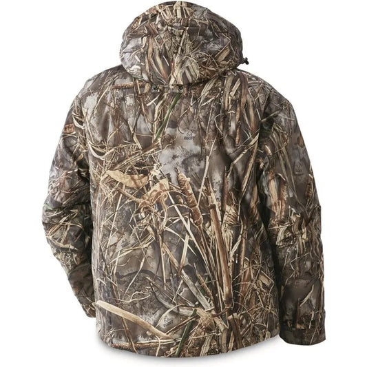Guide Gear Men’s Waterfowl Hunting Camo Jacket Waterproof and Insulated Mossy Oak