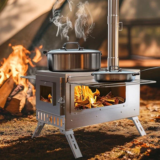 Tent wood Burning Stove for Outdoor Heating & Cooking