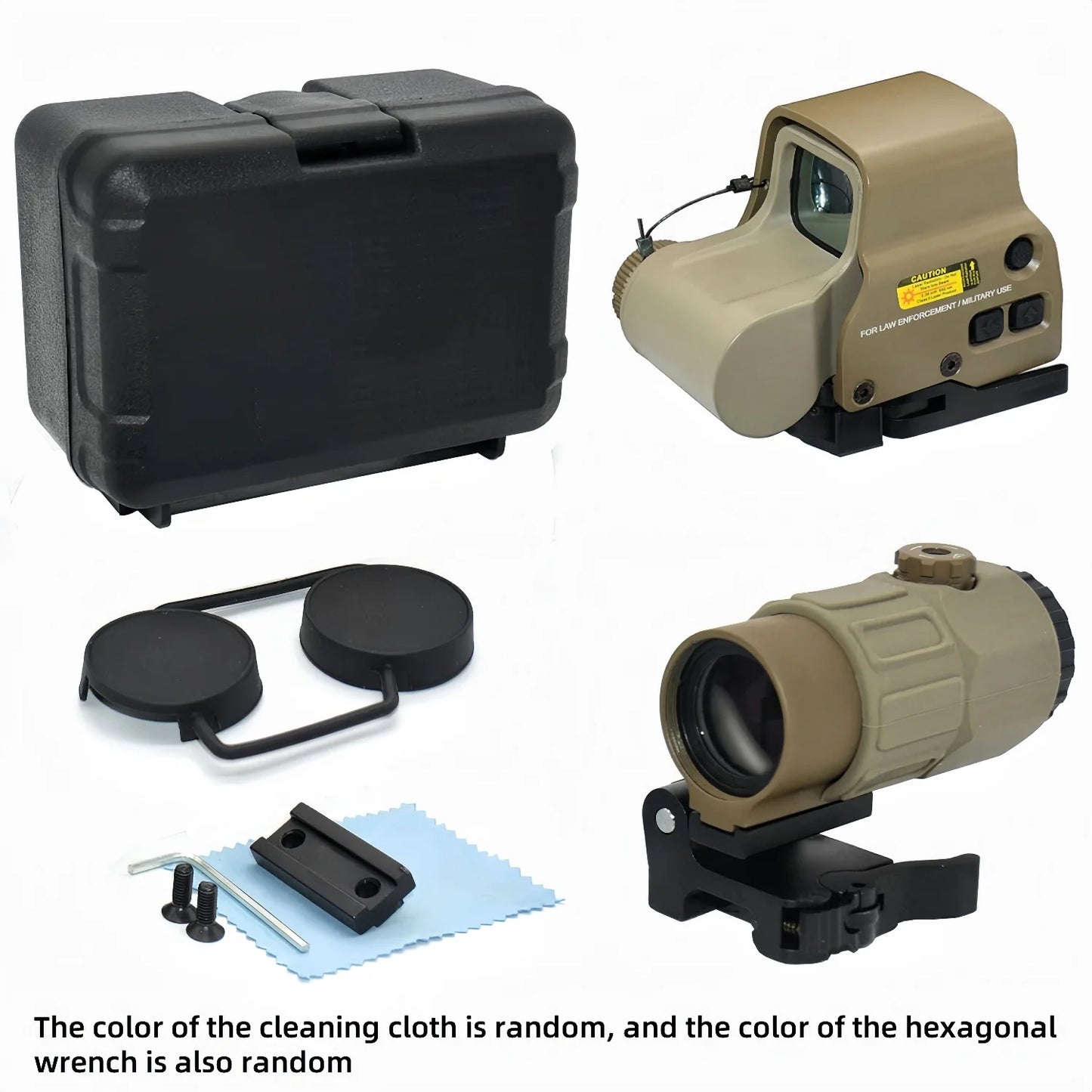 Hybrid 558 G45 Viewfinder、Green Red Dot Holographic Collimato Optic Sight G45 5X Magnifier|20mm Rail Mounts&QD Lever No battery