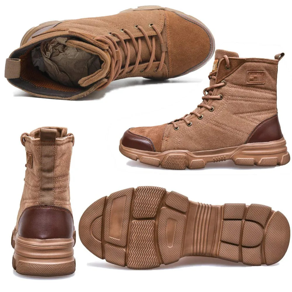 Steel Toe Boots for Men Work Boots Indestructible Work Safety Shoes 36-48