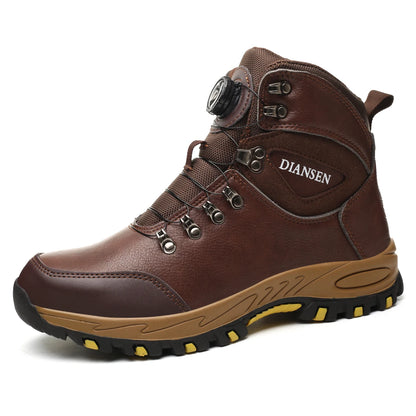 High Top Men Work Shoes Anti-Puncture Anti-Smash Work, Slip Resistant Comfortable Waterproof Boots