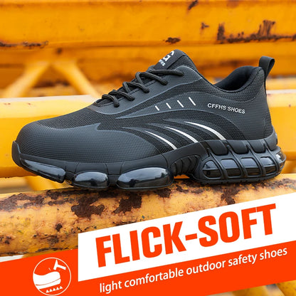Lightweight and comfortable anti-smash and anti-puncture safety shoes