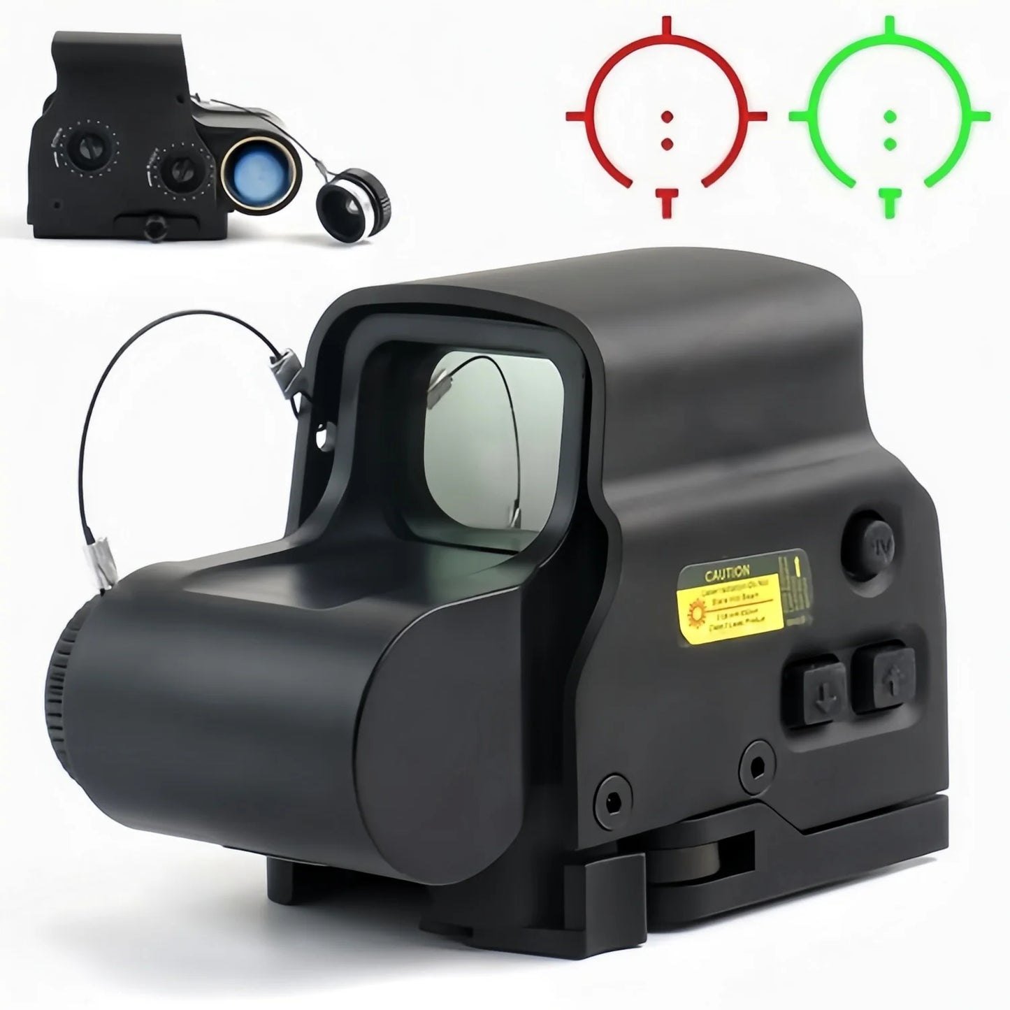 Hybrid 558 G45 Viewfinder、Green Red Dot Holographic Collimato Optic Sight G45 5X Magnifier|20mm Rail Mounts&QD Lever No battery