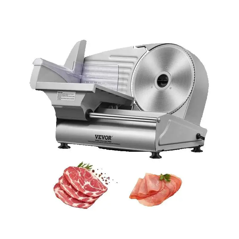 Meat Slicer Electric Deli Food Slicer SUS 420 Stainless Steel Blade and Blade Guard Adjustable Thickness