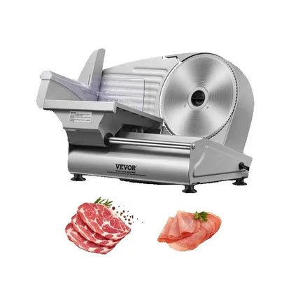 Meat Slicer Electric Deli Food Slicer SUS 420 Stainless Steel Blade and Blade Guard Adjustable Thickness