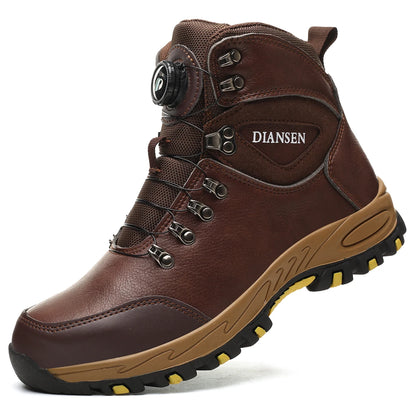 High Top Men Work Shoes Anti-Puncture Anti-Smash Work, Slip Resistant Comfortable Waterproof Boots