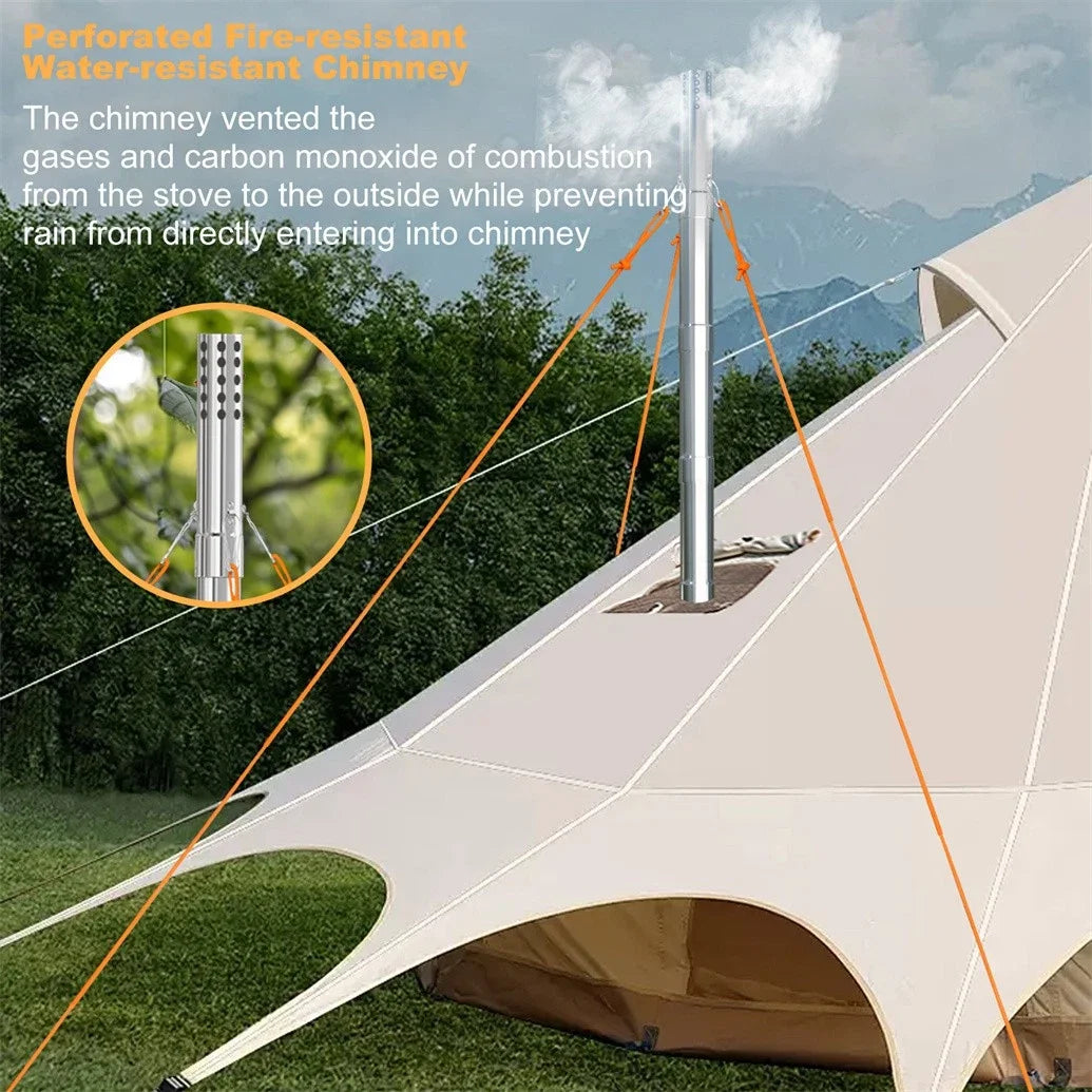 Tent wood Burning Stove for Outdoor Heating & Cooking