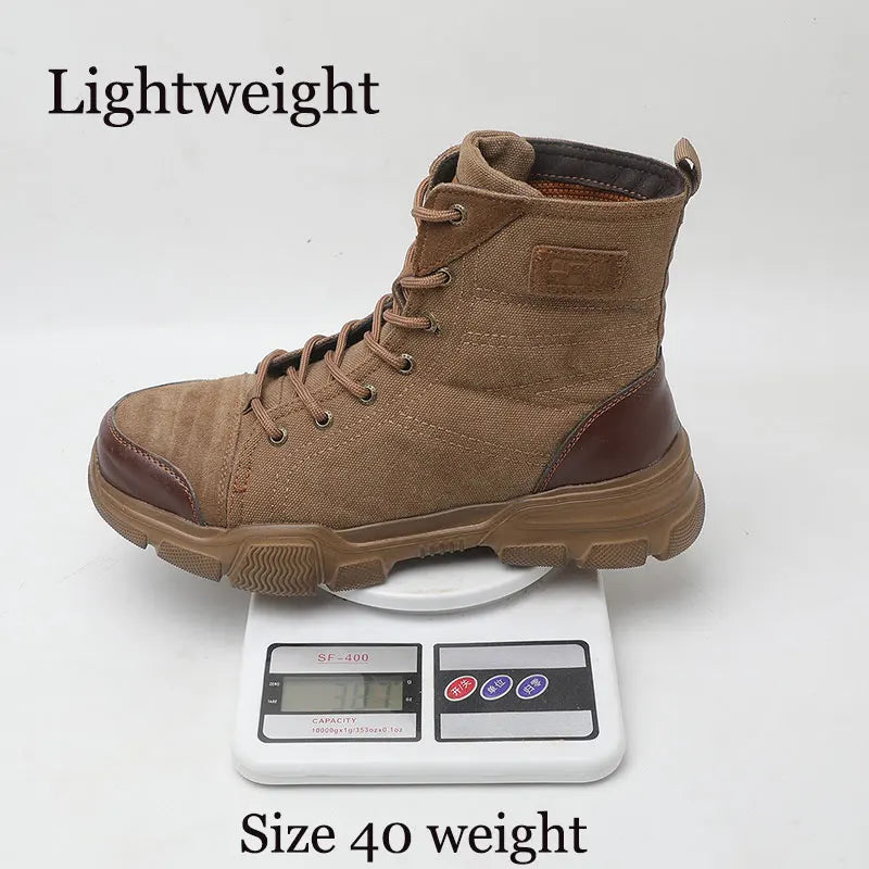 Steel Toe Boots for Men Work Boots Indestructible Work Safety Shoes 36-48