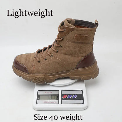 Steel Toe Boots for Men Work Boots Indestructible Work Safety Shoes 36-48