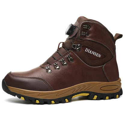 High Top Men Work Shoes Anti-Puncture Anti-Smash Work, Slip Resistant Comfortable Waterproof Boots