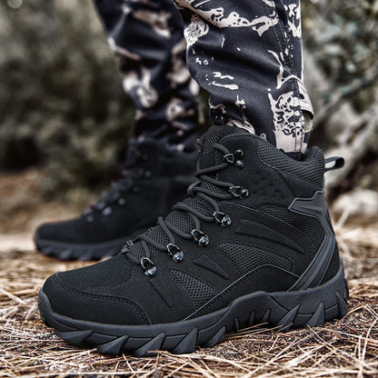 Men's casual tactical boots lightweight side zipper boots