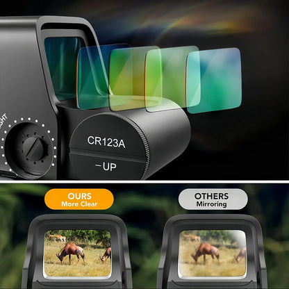 Hybrid 558 G45 Viewfinder、Green Red Dot Holographic Collimato Optic Sight G45 5X Magnifier|20mm Rail Mounts&QD Lever No battery