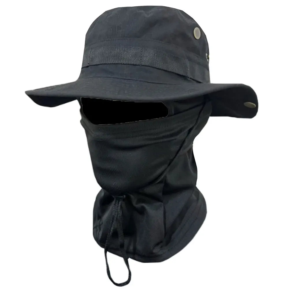 Sun Hat Full Face Mask Set Wide Brim