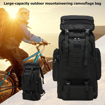 80L/600D Mountaineering Tactical Backpack Waterproof Climbing Rucksack
