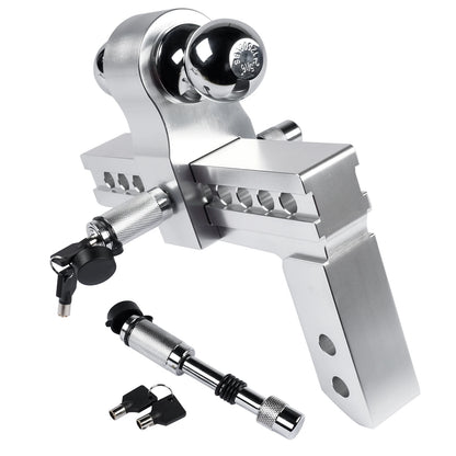 Adjustable Trailer Hitch for 2'' Receiver 10'' Drop Rise Tow Drop Hitch 12500LBS
