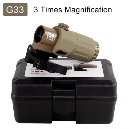 G33 G43 G45 Sight Fixed 3X 5X Magnifier Scope with Switch to Side Quick Detachable QD Mount