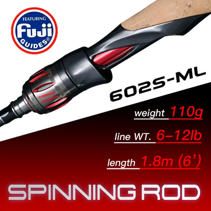 SEASIR Repeater Fishing Rod Fuji-O Guide Rings, Carbon High Sensitivity 2A Grade Cork Handle, 6Kg Super Drag