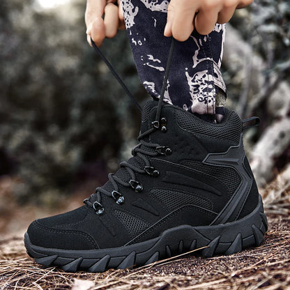 Men's casual tactical boots lightweight side zipper boots