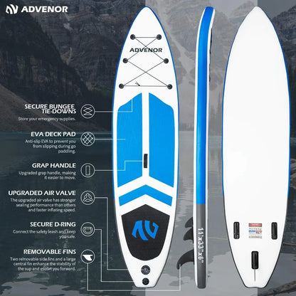 Paddle Board 11'x33 x6 Extra Wide Inflatable Stand Up Paddle Board.