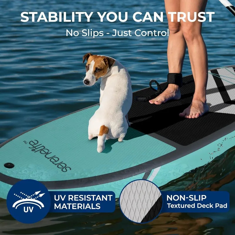 XL Inflatable Stand Up Paddle Board – Extra-Wide, Non-Slip Deck