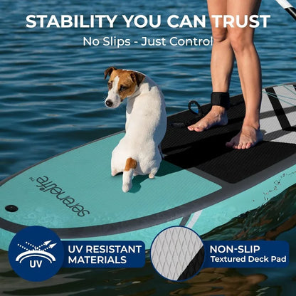 XL Inflatable Stand Up Paddle Board – Extra-Wide, Non-Slip Deck