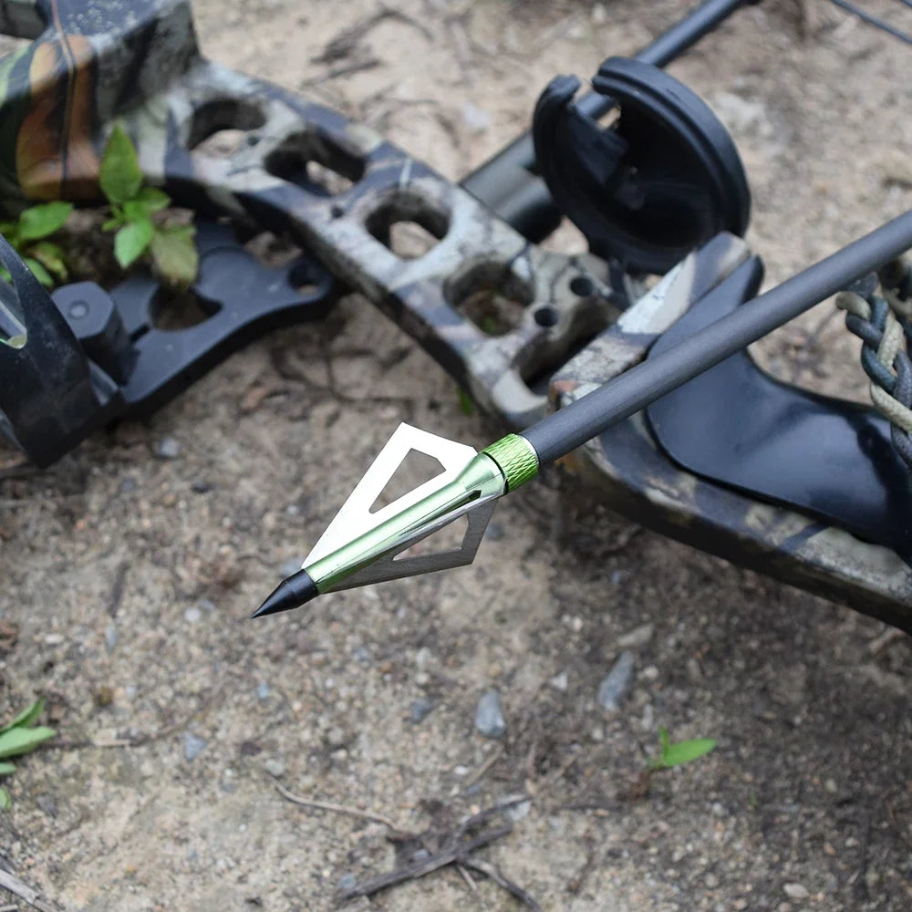12Pcs 100 Grain Broadheads 3 Blades Tips for Arrows, crossbow Bolts