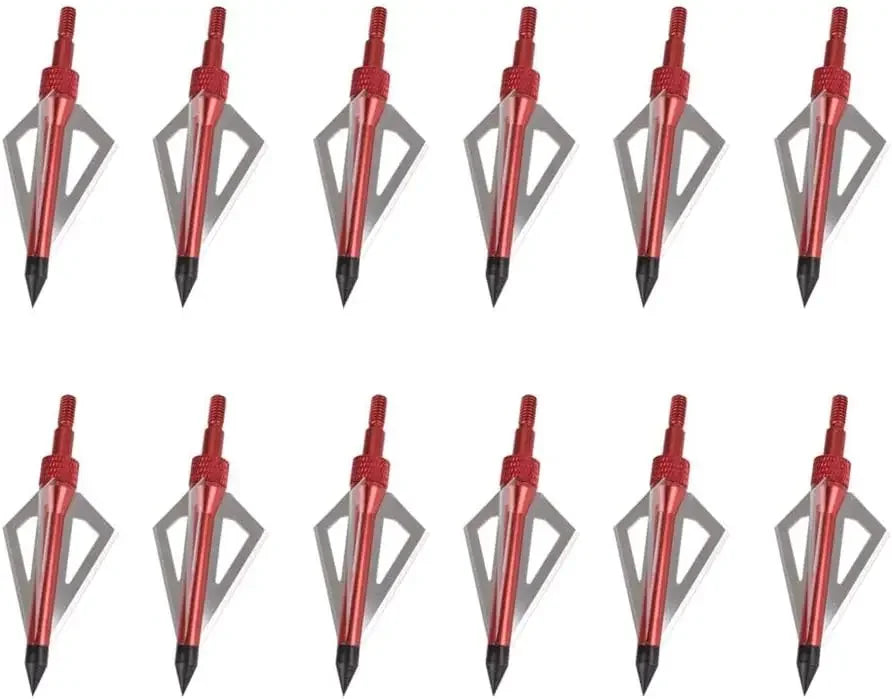 Hunting Broadheads 3 Blades Archery Broadheads 100 Grain 12 Pack.