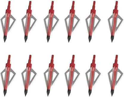 Hunting Broadheads 3 Blades Archery Broadheads 100 Grain 12 Pack.