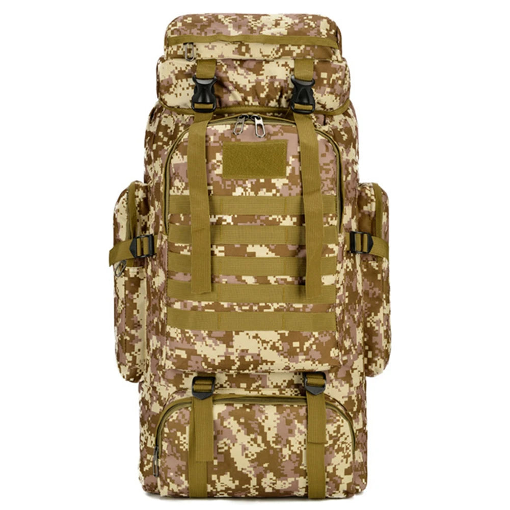 80L/600D Mountaineering Tactical Backpack Waterproof Climbing Rucksack