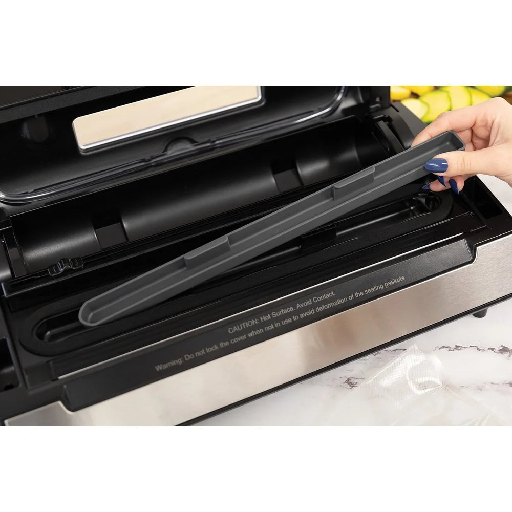Deluxe Dual Vacuum Sealer with Double Pump and Cutter Includes 2 Rolls Food Preservation and Storage Options