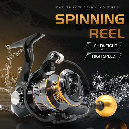 HM NEW Fishing Reel Spinning Reel Metal Reel Cup 10KG Max Drag