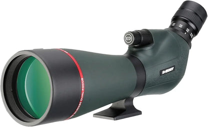 Angled 20-60x80 Spotting Scope, Dual Focus, IPX7 Waterproof.