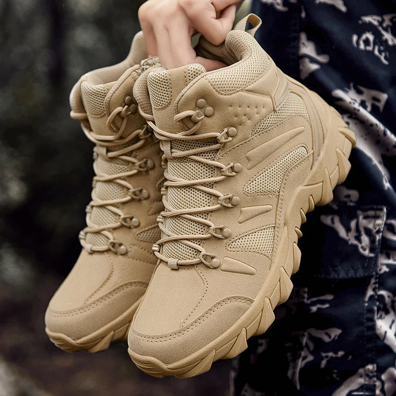 Men's casual tactical boots lightweight side zipper boots
