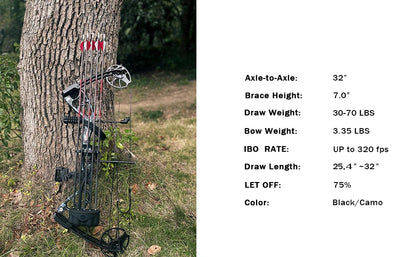 Compound Bow Archery Set - Right Hand Archery Compound Bows 30-70 lbs Draw Weight.
