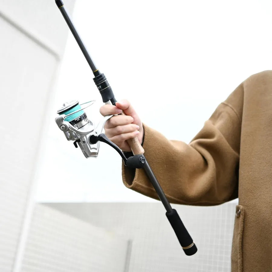 4 Piece 7 ft. Carbon Fiber Spinning Rod and Reel Combo with Carry Bag