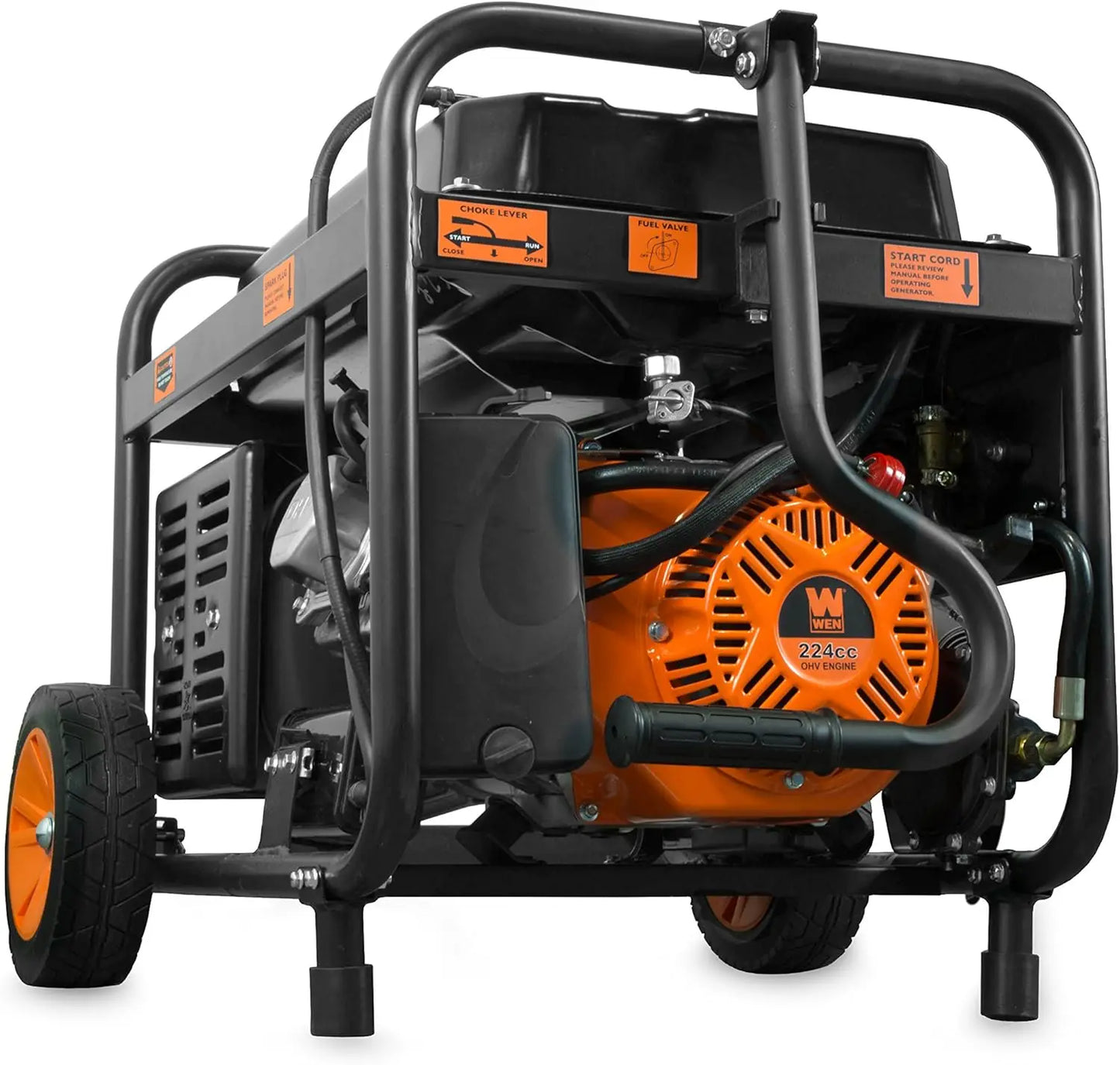 2025 Dual Fuel Portable Generator with Wheel Kit and Electric Start 4,750-Watt 120V/240V