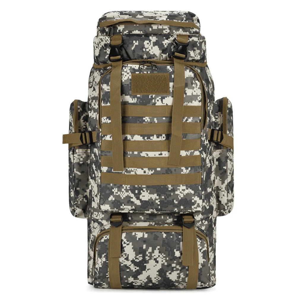 80L/600D Mountaineering Tactical Backpack Waterproof Climbing Rucksack