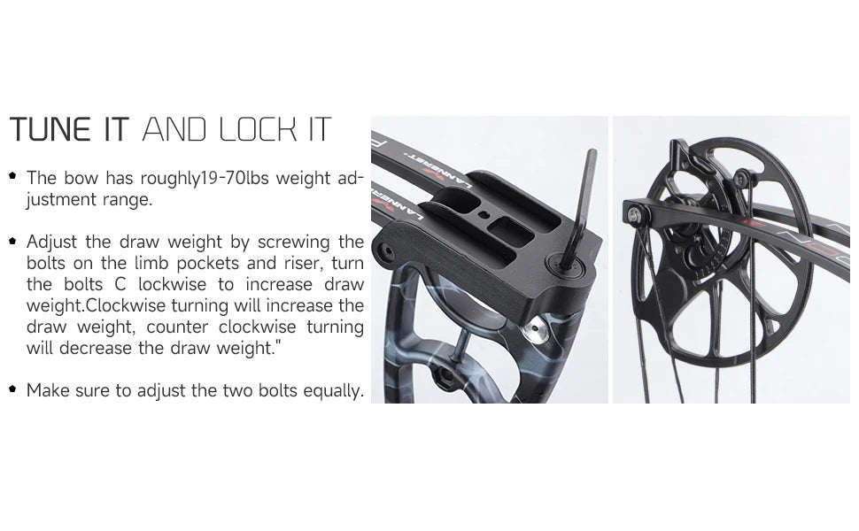 Compound Bow Archery Set - Right Hand Archery Compound Bows 30-70 lbs Draw Weight.