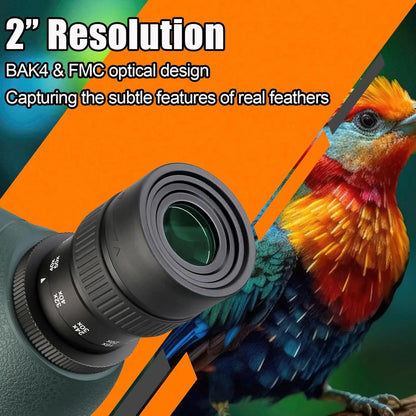Angled 20-60x80 Spotting Scope, Dual Focus, IPX7 Waterproof.