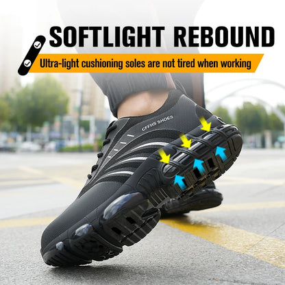 Lightweight and comfortable anti-smash and anti-puncture safety shoes