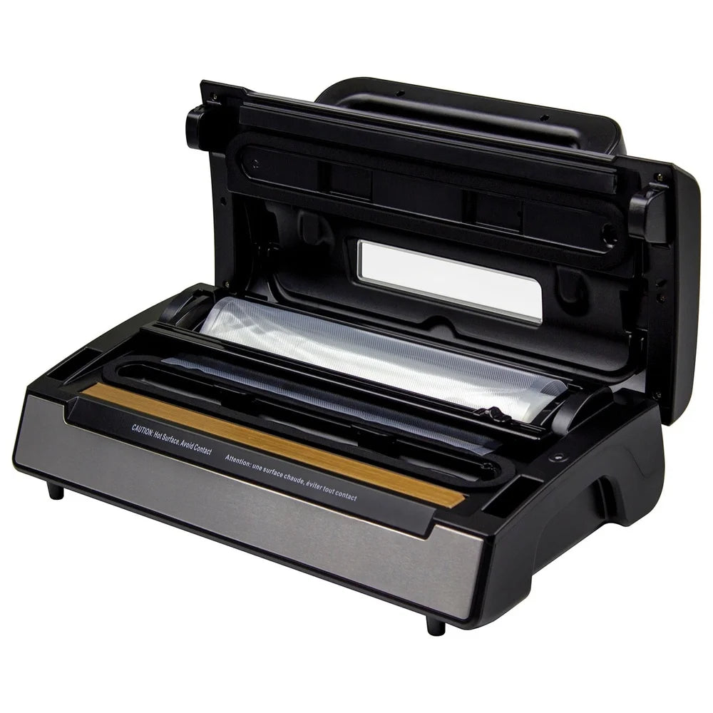 Deluxe Dual Vacuum Sealer with Double Pump and Cutter Includes 2 Rolls Food Preservation and Storage Options