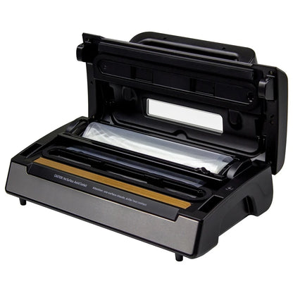 Deluxe Dual Vacuum Sealer with Double Pump and Cutter Includes 2 Rolls Food Preservation and Storage Options
