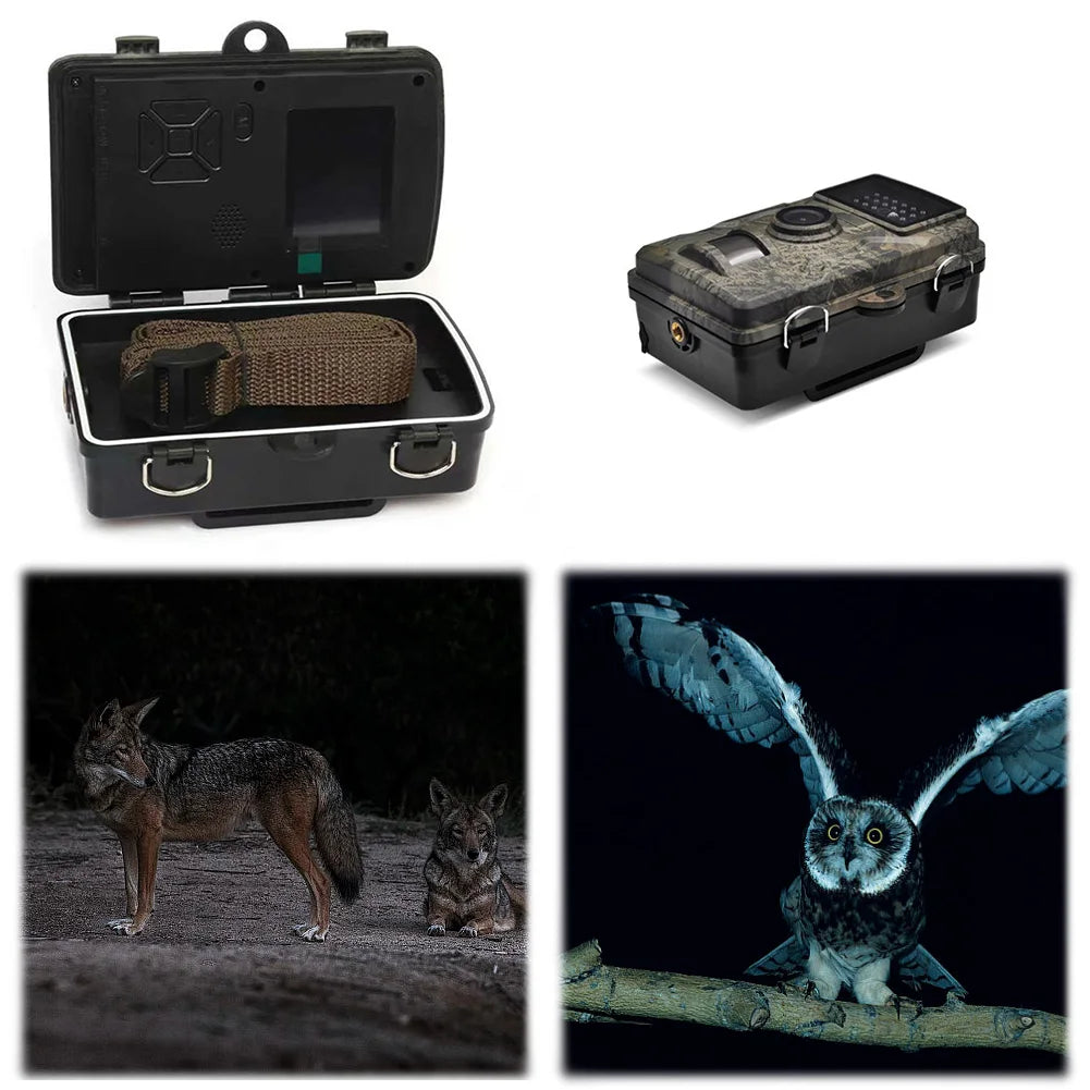 Hunting Trail Camera Motion Activated Infrared Night Vision Security Cam Animal Observation Camera